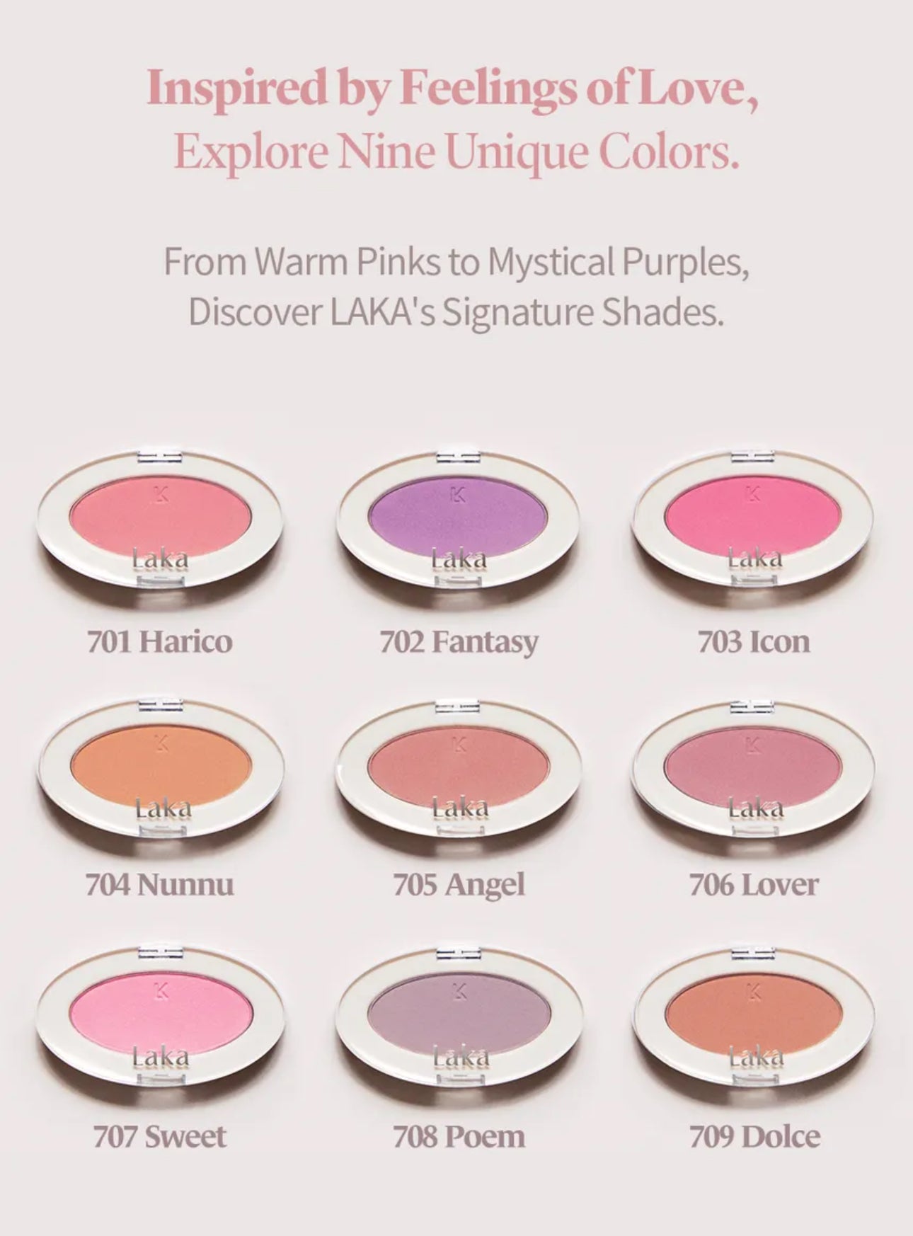 Laka Love Silk Blush – Lightweight, Buildable Color for a Soft, Natural Flush