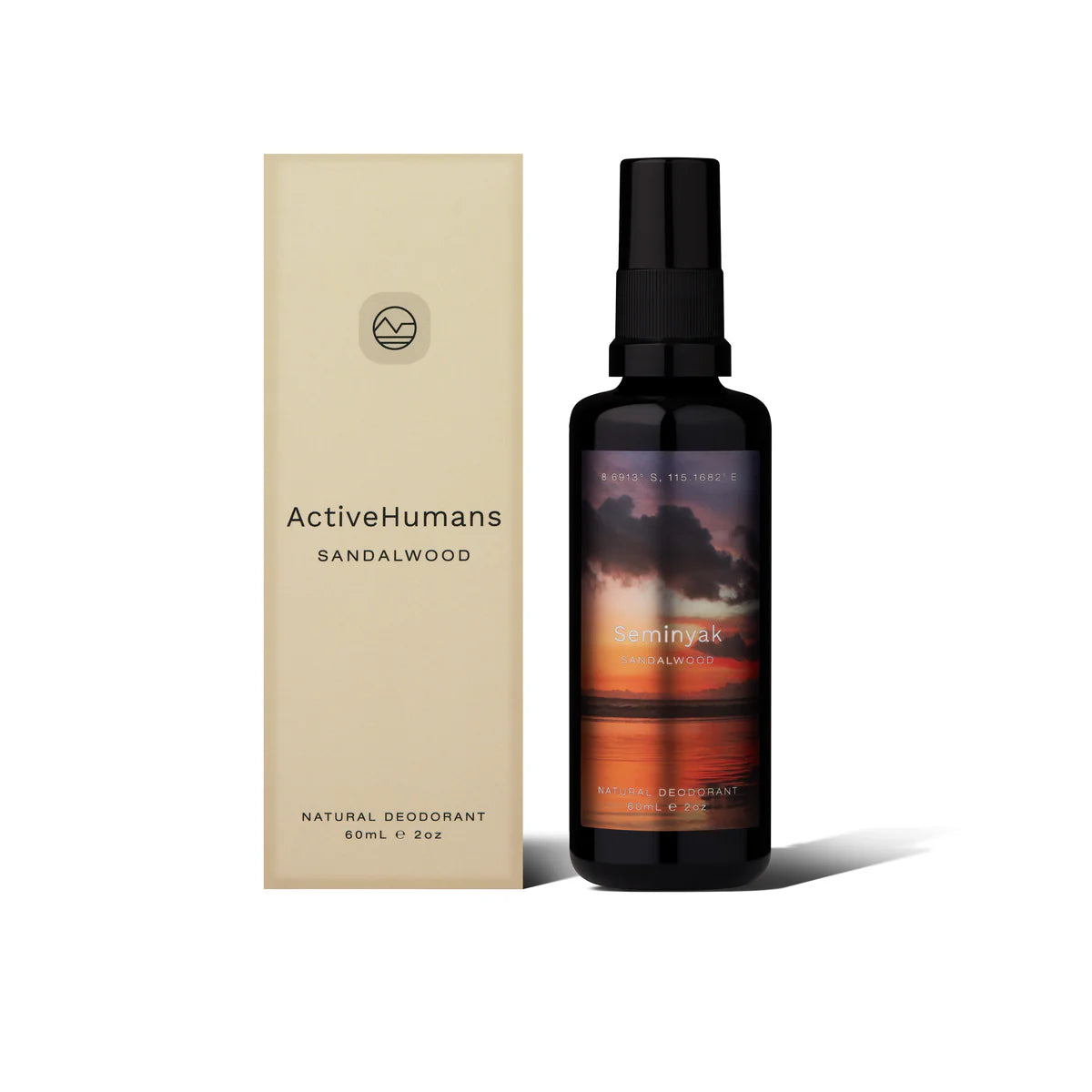 Active Humans Natural Deodorant Spray – Sandalwood Champion | Aluminum-Free