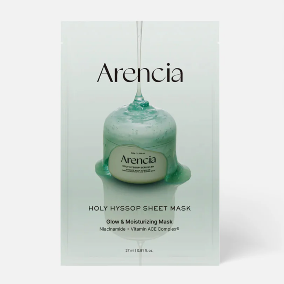 Arencia Holy Hyssop Sheet Mask – Hydrating & Soothing Korean Skincare