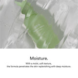 Abib Heartleaf Essence bottle in water, highlighting the soft, moisturizing texture of the formula.