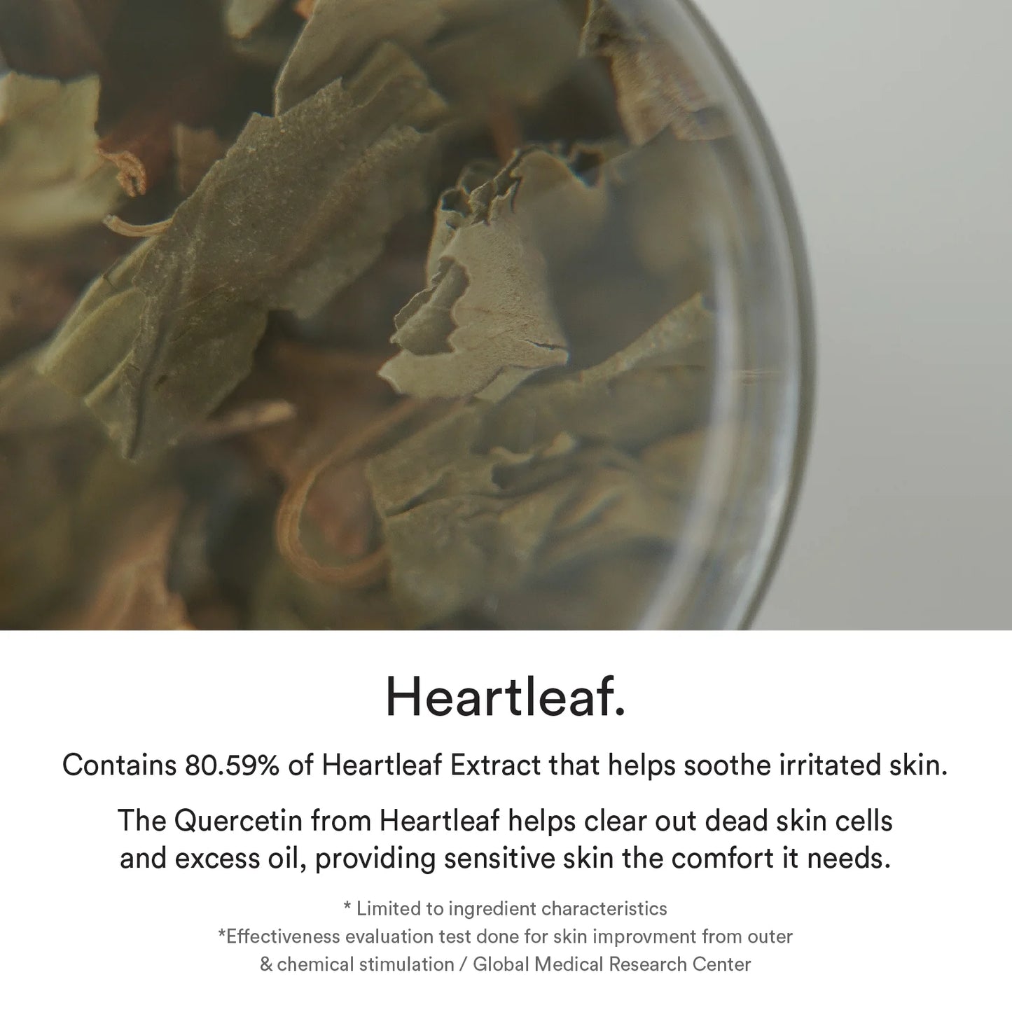 Heartleaf extract in Abib Essence helps clear dead skin cells and excess oil for calm, healthy skin.