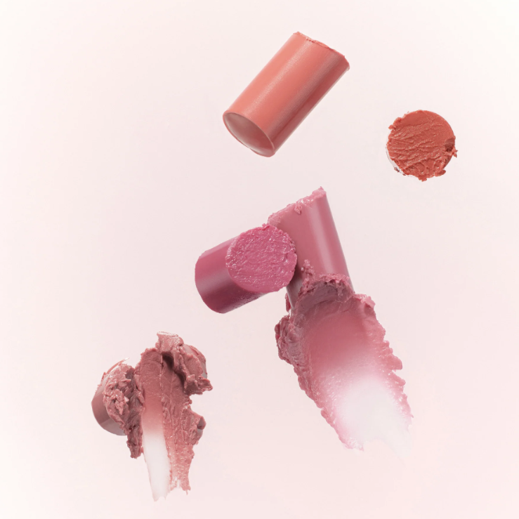 Dasique Melting Candy Balm creamy texture and lipstick swatches.