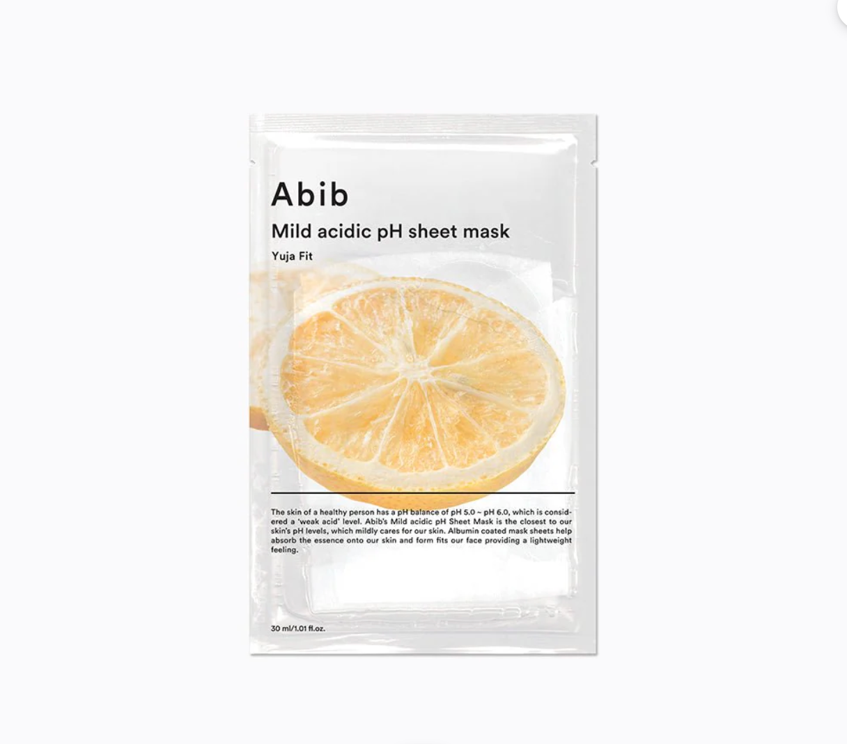 Abib Mild Acidic pH Sheet Mask - Yuja Fit