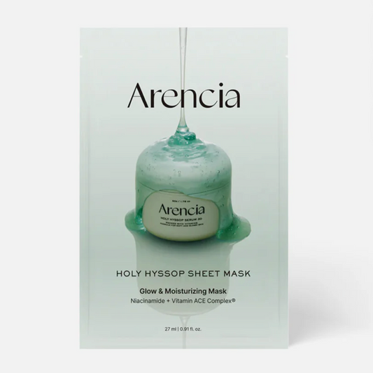 Arencia Holy Hyssop Sheet Mask – Hydrating & Soothing Korean Skincare