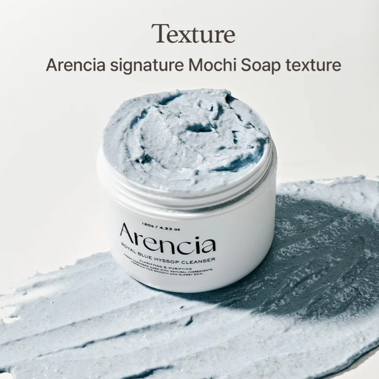 Arencia Fresh Blue Hyssop Mochi Cleanser – Gentle Foaming Cleanser for Hydration & Balance | Korean Skincare