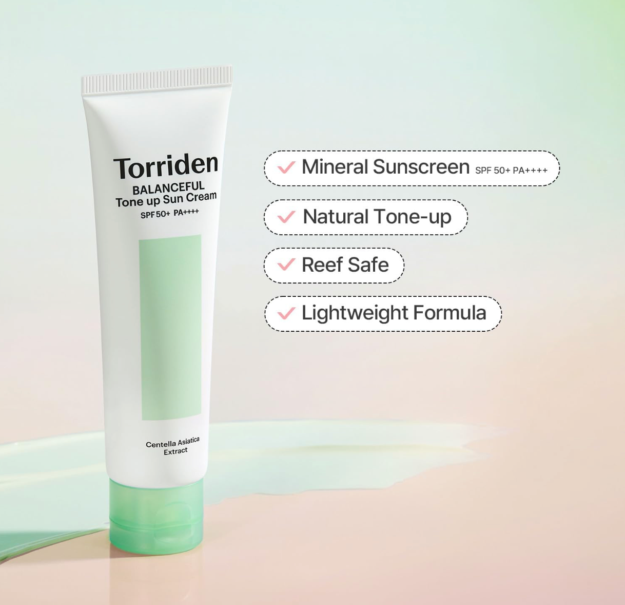 Torriden Balanced CICA Tone Up Sun Cream SPF 50+ PA++++ – Brightening & Calming Sunscreen